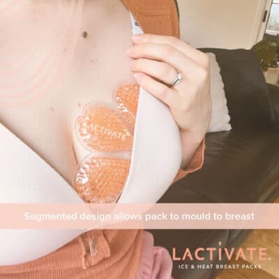 lactivate ice heat breast packs in mum's bra